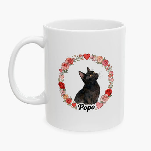 Custom Rose Wreath Mug