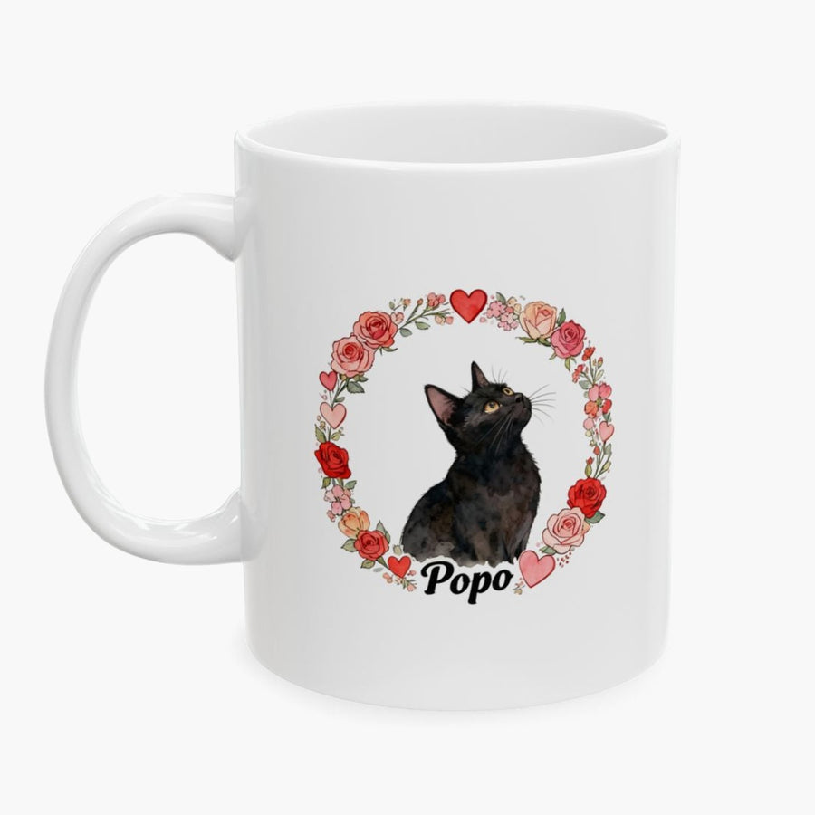 Custom Rose Wreath Mug