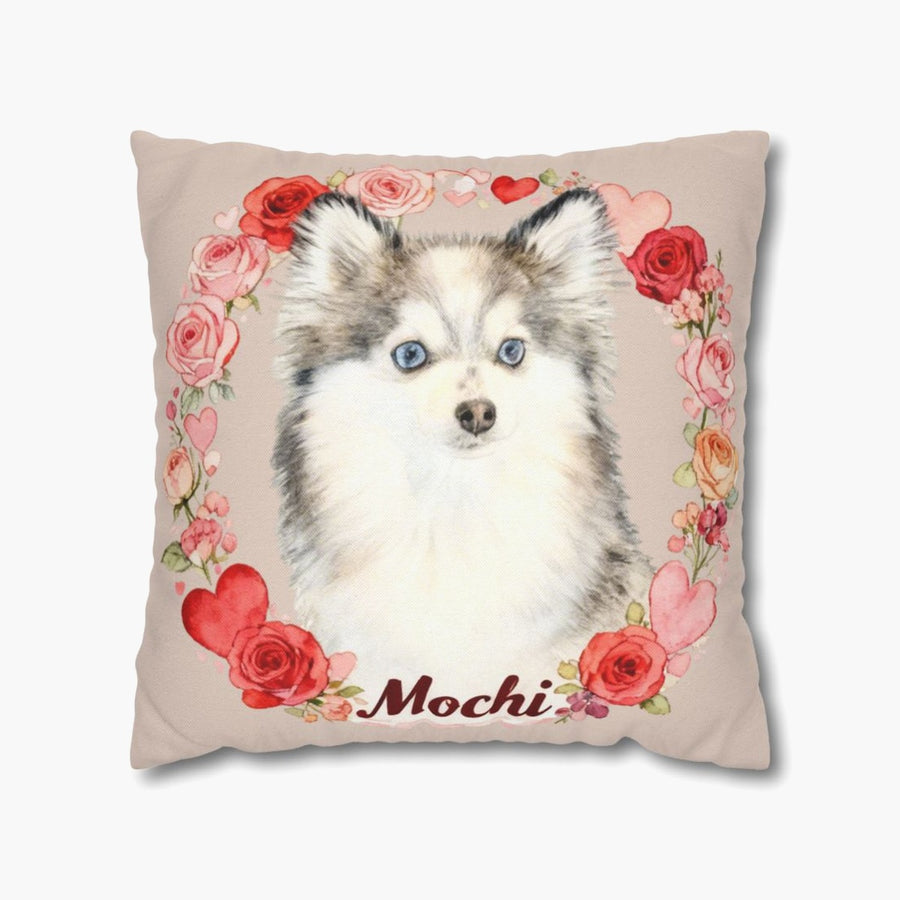Custom Rose Wreath Throw Pillow 18"X18"