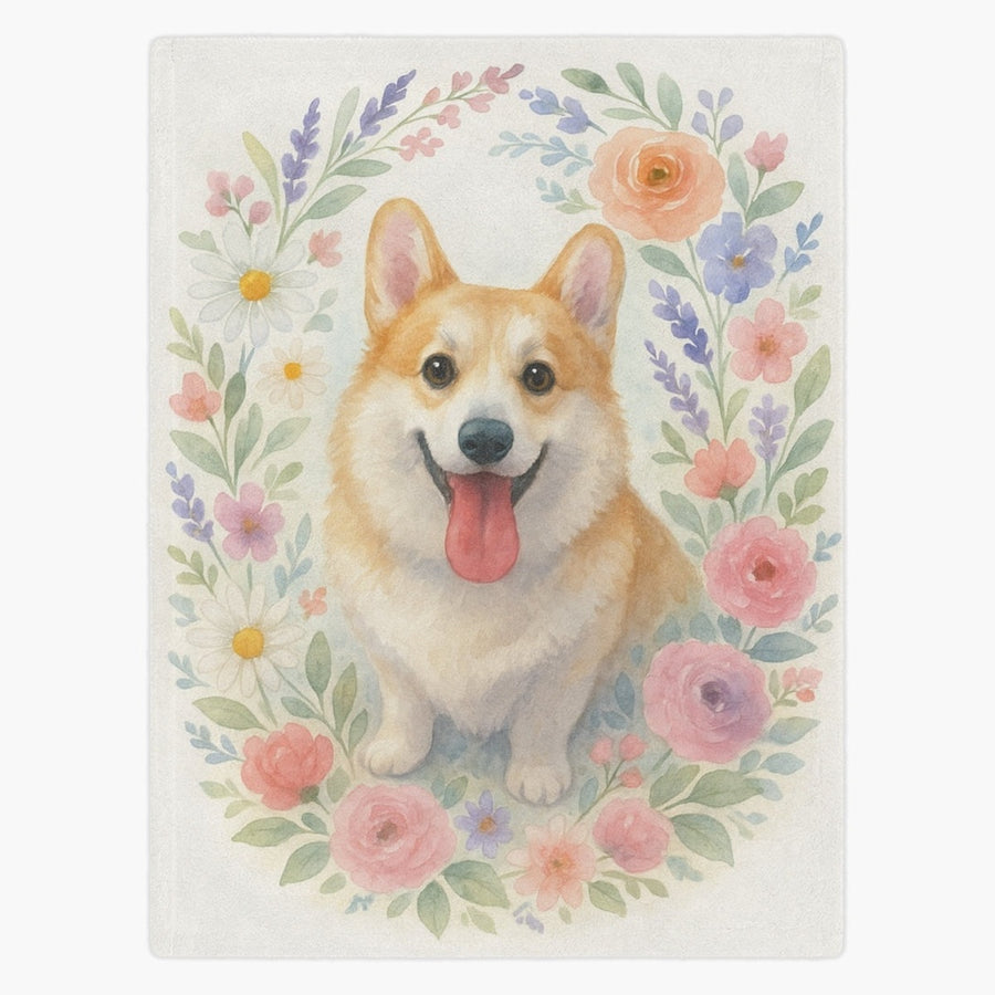 Spring Floral Custom Pet Blanket