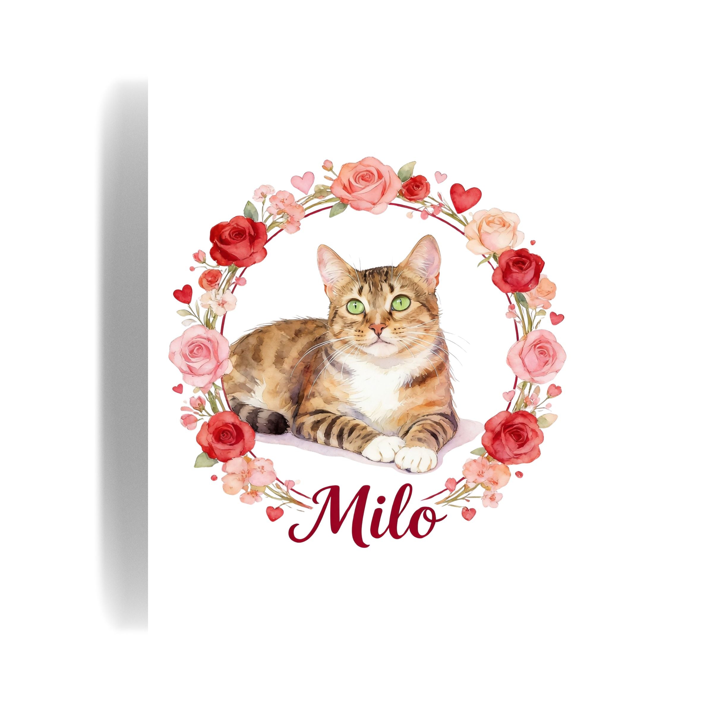 Rose Wreath Custom Pet Portrait