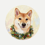 Christmas Wreath Pet Coaster (Booth) — design 1
