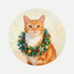 Christmas Wreath Pet Coaster (Booth) — design 2