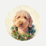 Christmas Wreath Pet Coaster (Booth) — design 4