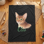 Color Pencil Custom Pet Blanket spread out on the floor