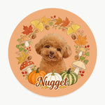 Fall Wreath Pet Coaster (Booth) — design 1