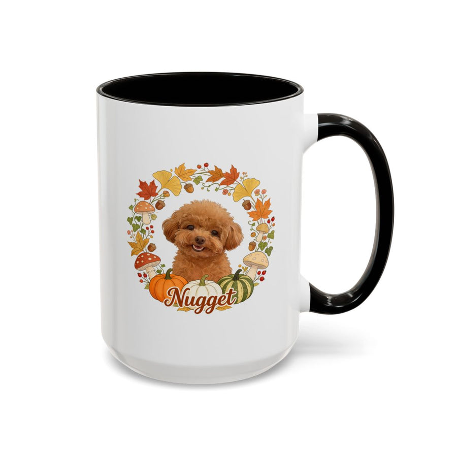 Fall Wreath Colorful Mug 15 oz (Booth) — Black