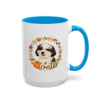 Fall Wreath Colorful Mug 15 oz (Booth) — Light Blue