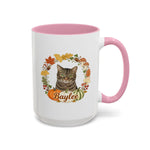 Fall Wreath Colorful Mug 15 oz (Booth) — Pink