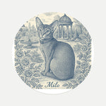 French Toile Pet Coaster (Booth) — design 2