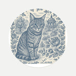 French Toile Pet Coaster (Booth) — design 3