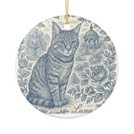 French Toile Pet Ornament (Booth)