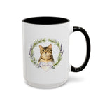 Herb Wreath Colorful Mug 15 oz (Booth) — Black