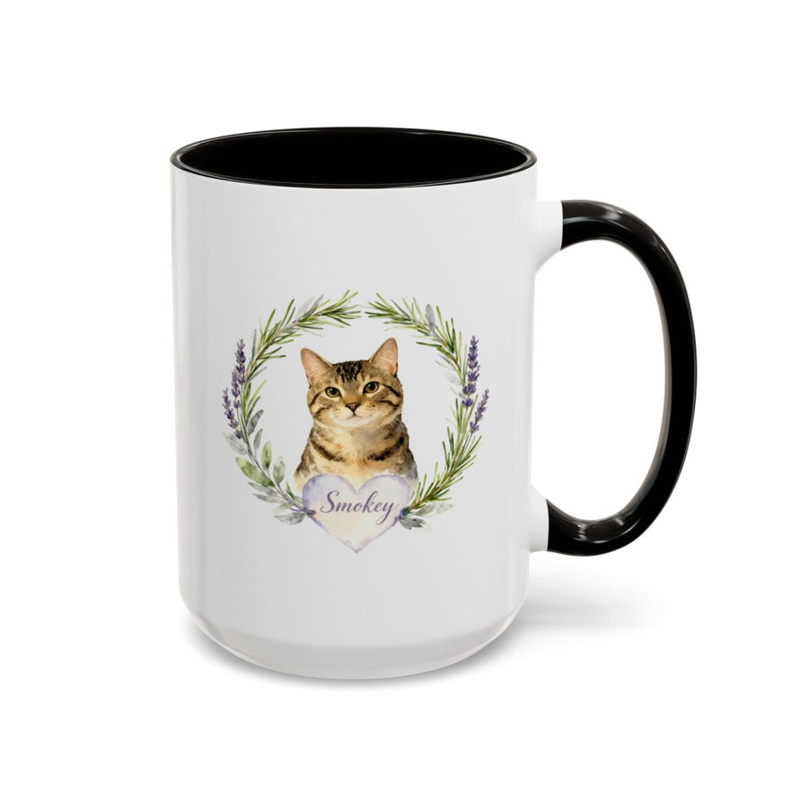 Herb Wreath Colorful Mug 15 oz (Booth) — Black