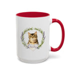 Herb Wreath Colorful Mug 15 oz (Booth) — Red