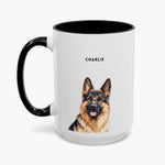 Watercolor Modern Colorful Mug 15 oz (Booth) — Black