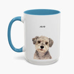 Watercolor Modern Colorful Mug 15 oz (Booth) — Light Blue