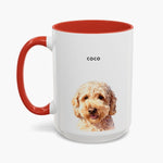 Watercolor Modern Colorful Mug 15 oz (Booth) — Red