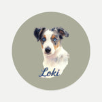 Pencil Art Pet Coaster (Booth) — Sage