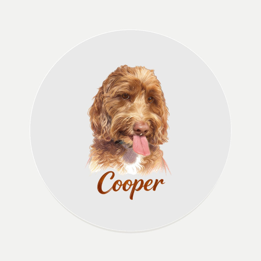 Pencil Art Pet Coaster (Booth) — Soft White