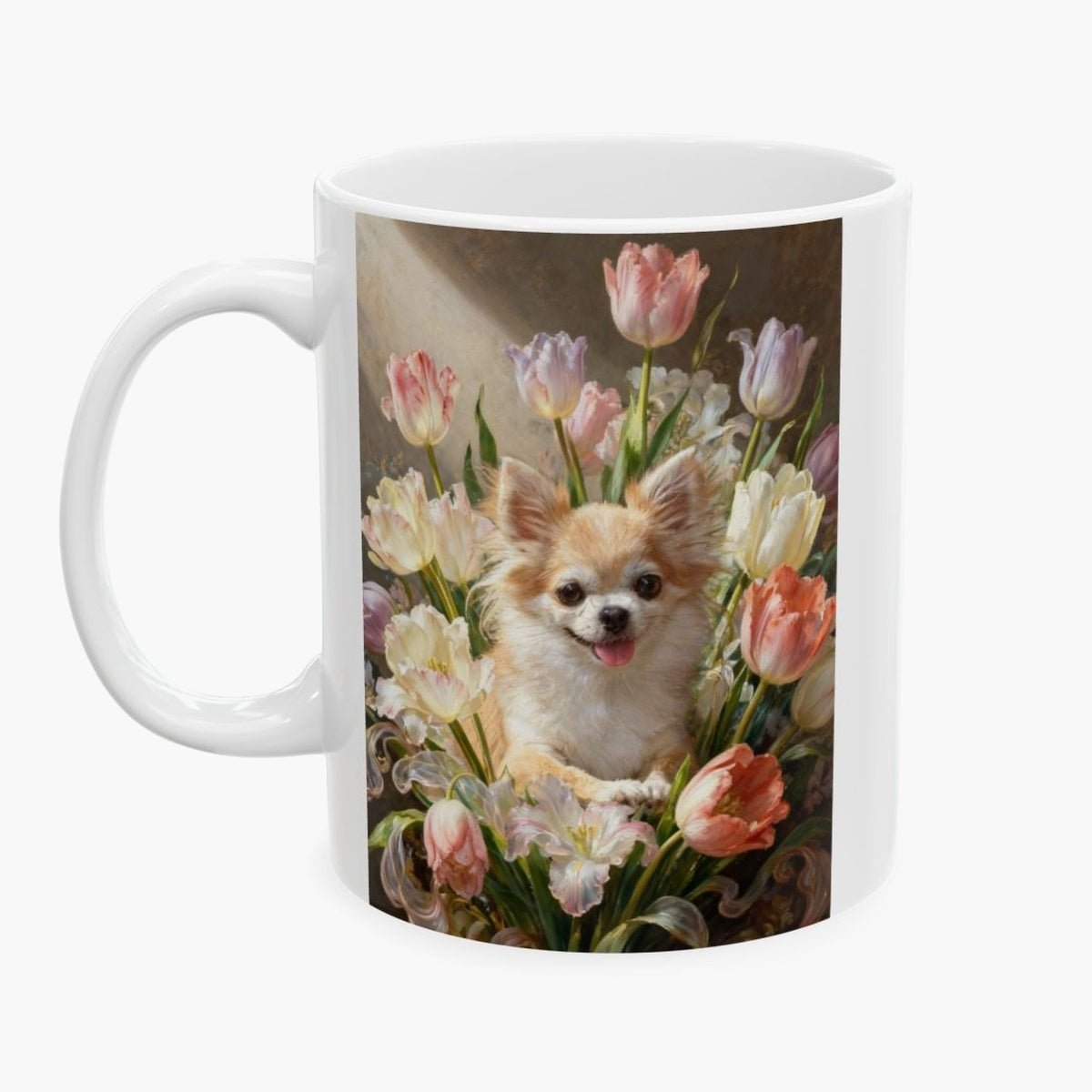 Custom Rococo Tulip Bouquet Mug