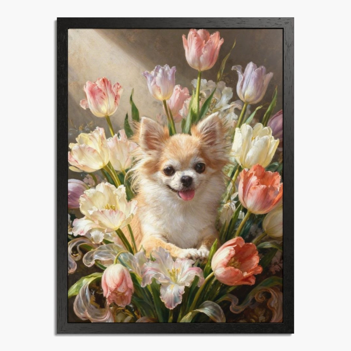 Custom Rococo Tulip Bouquet Portrait
