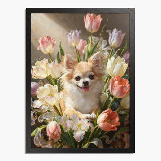 Custom Rococo Tulip Bouquet Portrait
