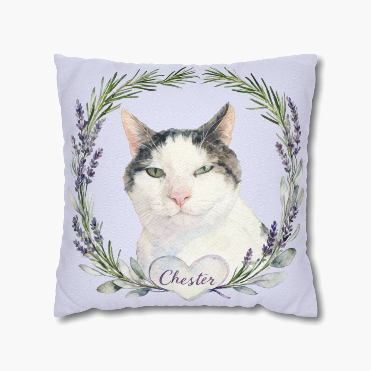 Custom Herb Wreath Throw Pillow 18"X18"