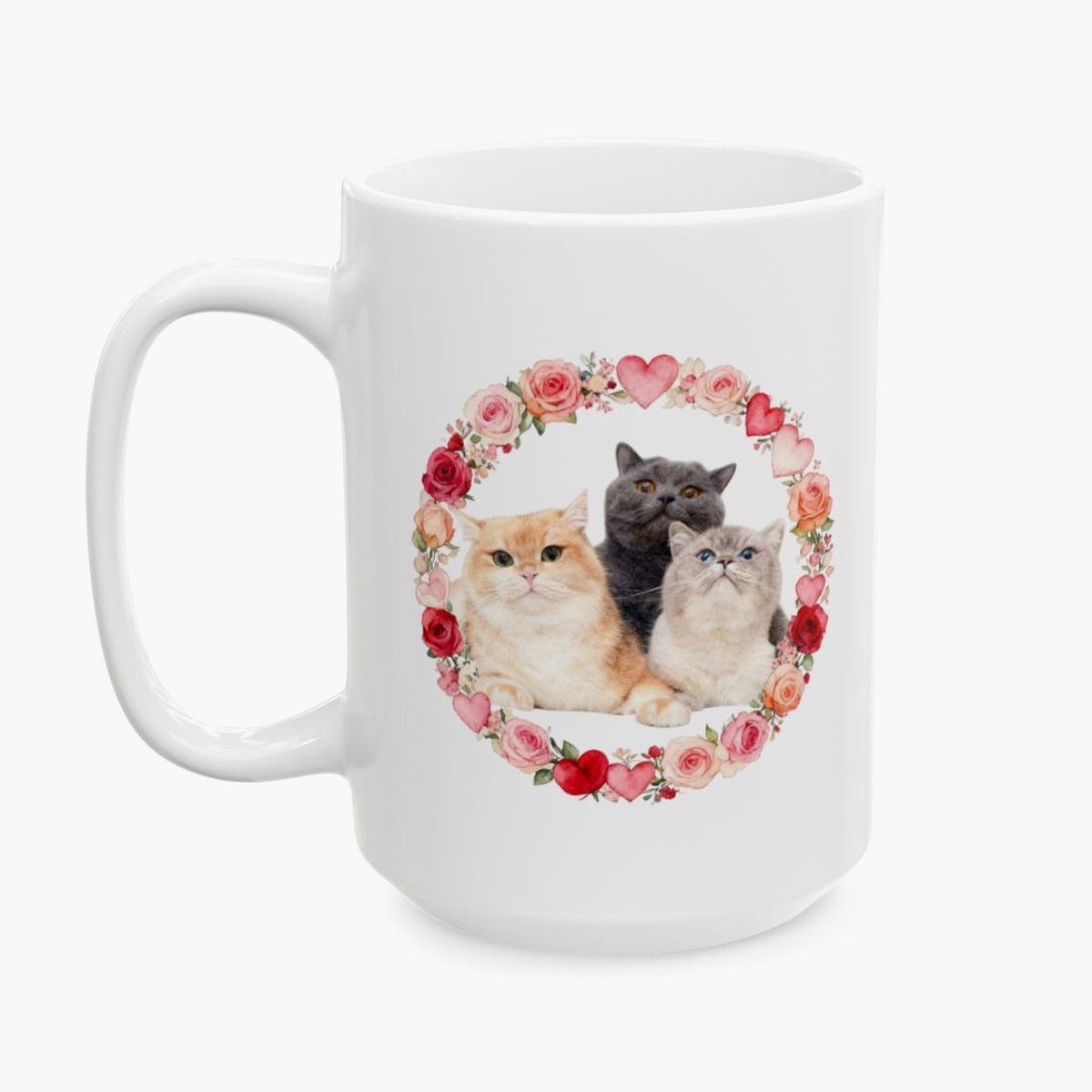Custom Rose Wreath Mug