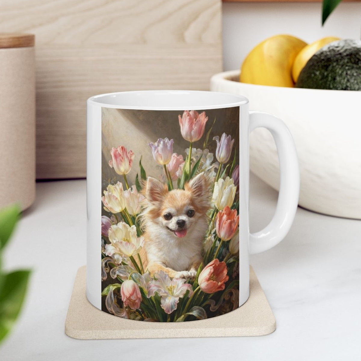 Custom Rococo Tulip Bouquet Mug