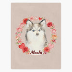 Rose Wreath Custom Pet Blanket