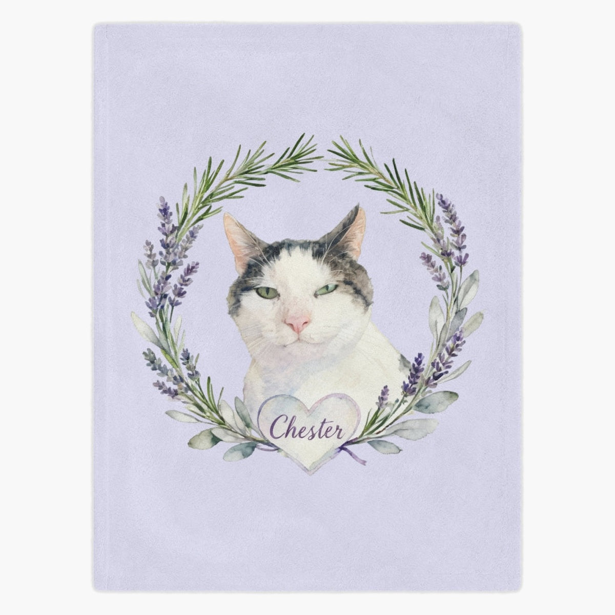 Herb Wreath Custom Pet Blanket