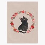Rose Wreath Custom Pet Blanket