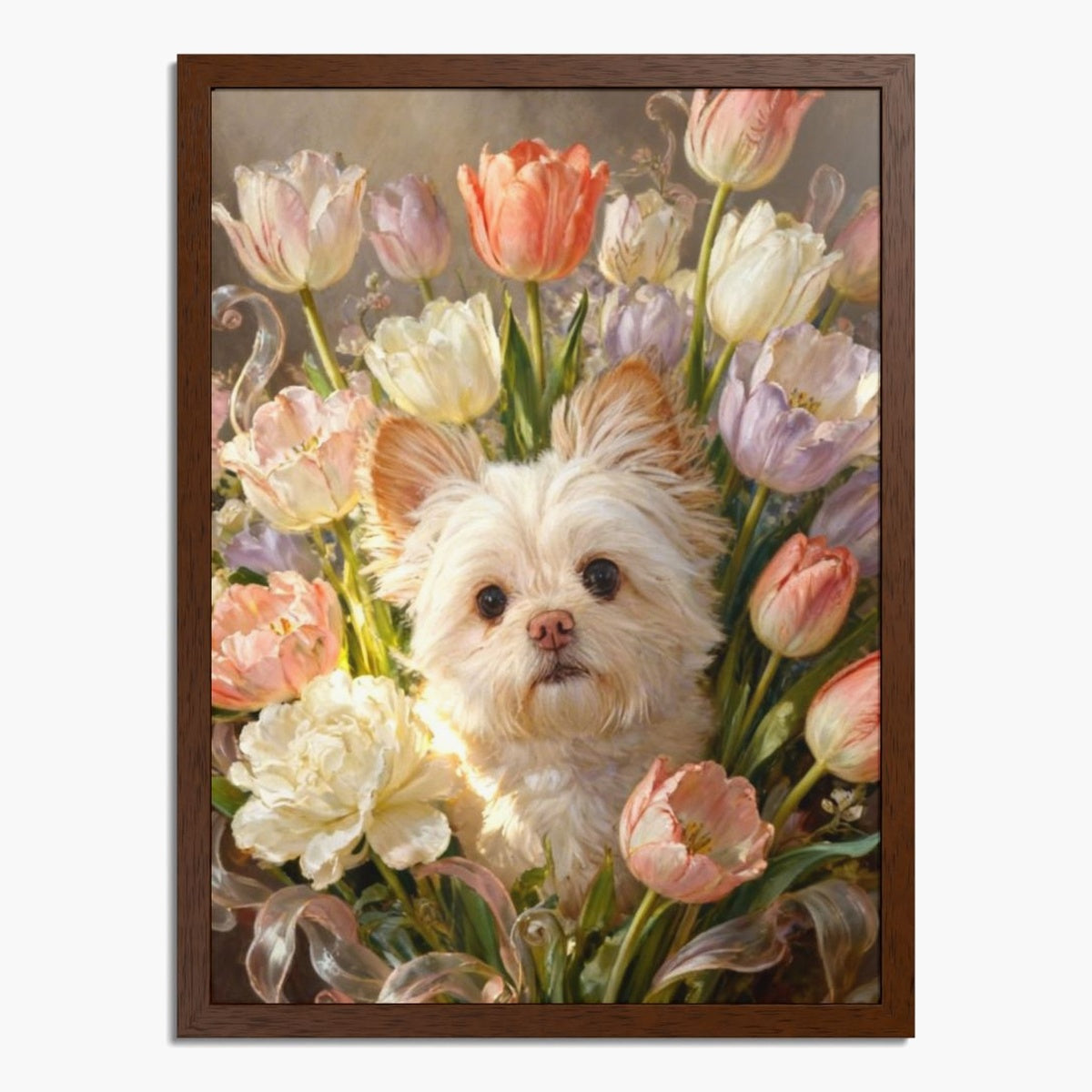 Custom Rococo Tulip Bouquet Portrait
