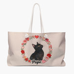 Custom Rose Wreath Weekender Bag