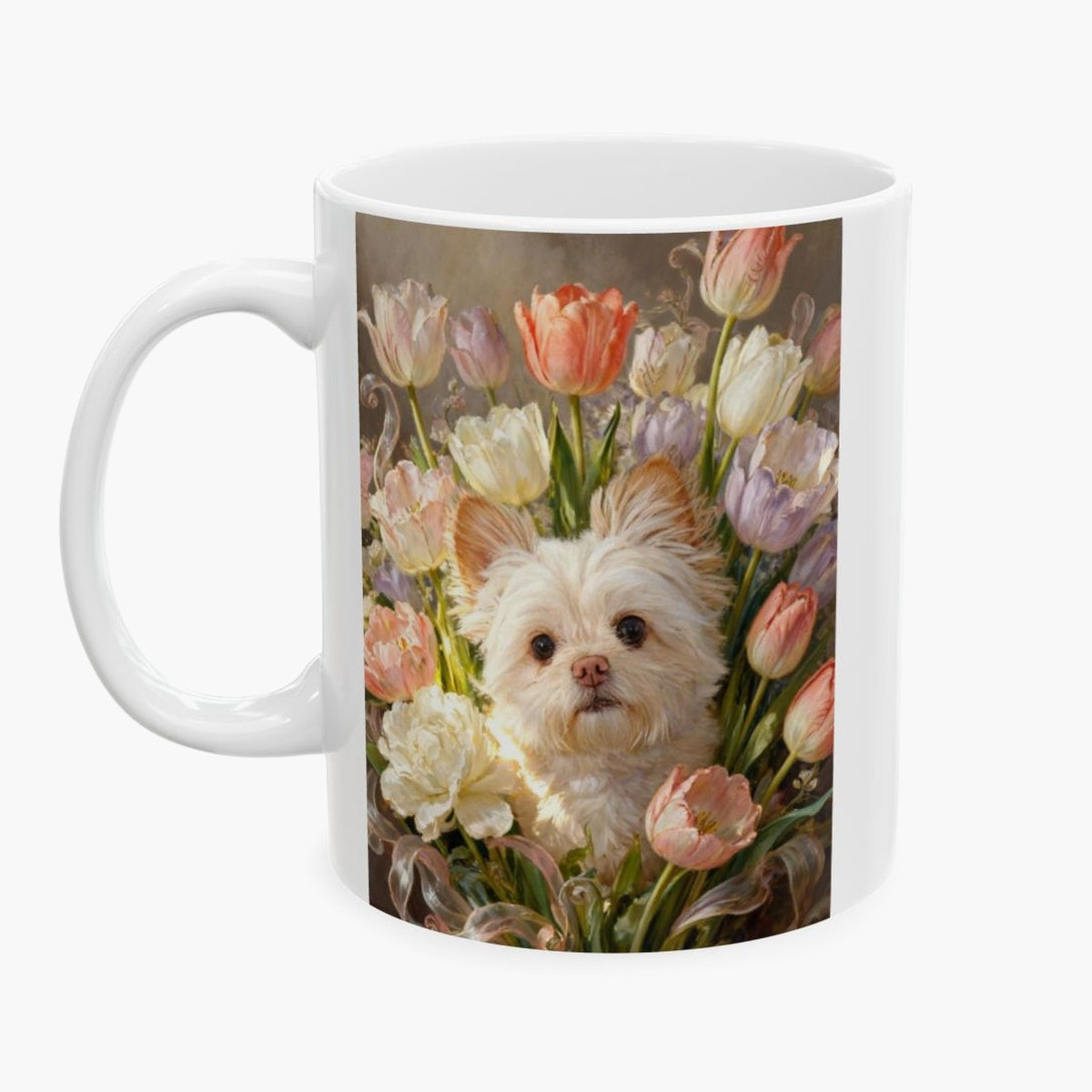 Custom Rococo Tulip Bouquet Mug