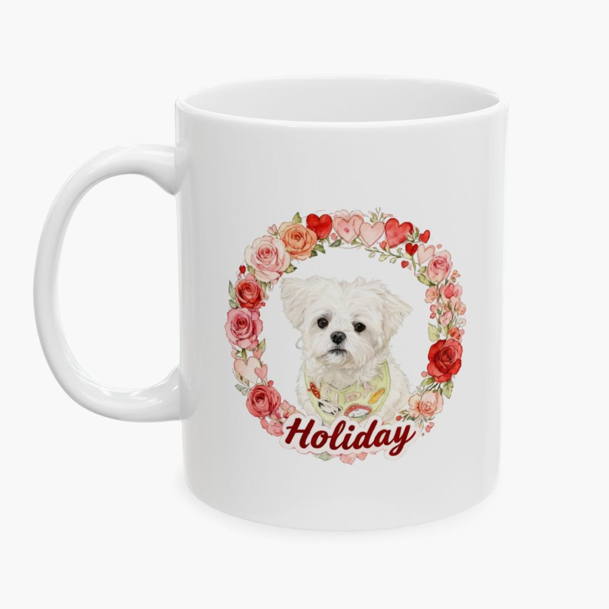 Custom Rose Wreath Mug