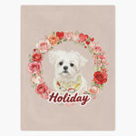 Rose Wreath Custom Pet Blanket