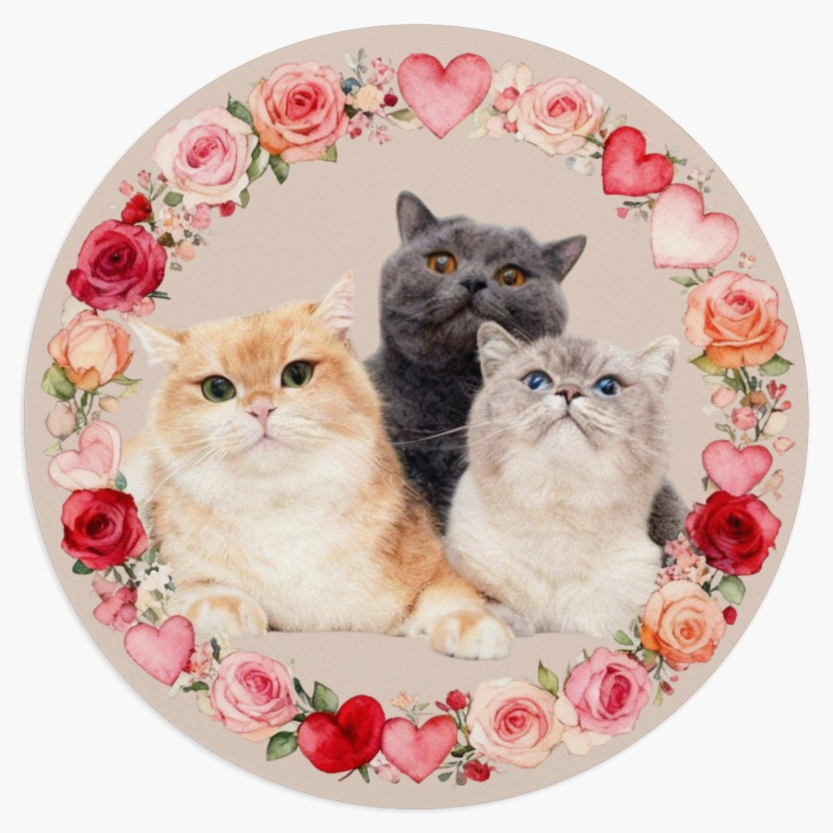 Custom Rose Wreath Mouse Pad