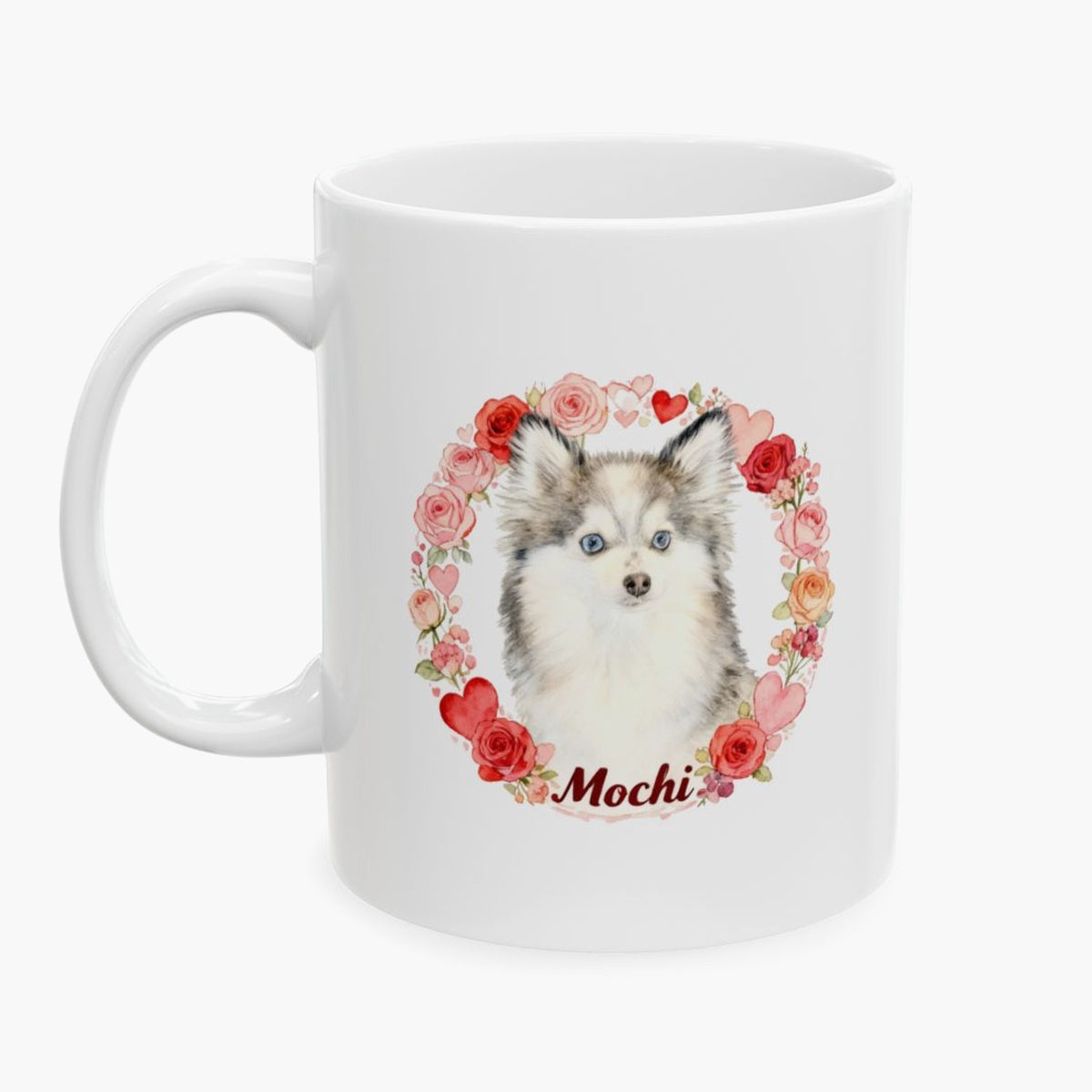 Custom Rose Wreath Mug