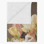 Custom Rococo Tulip Bouquet Blanket