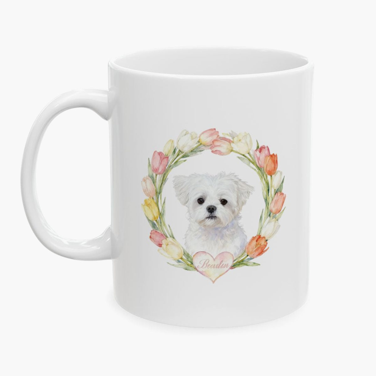 Custom Tulip Wreath Mug