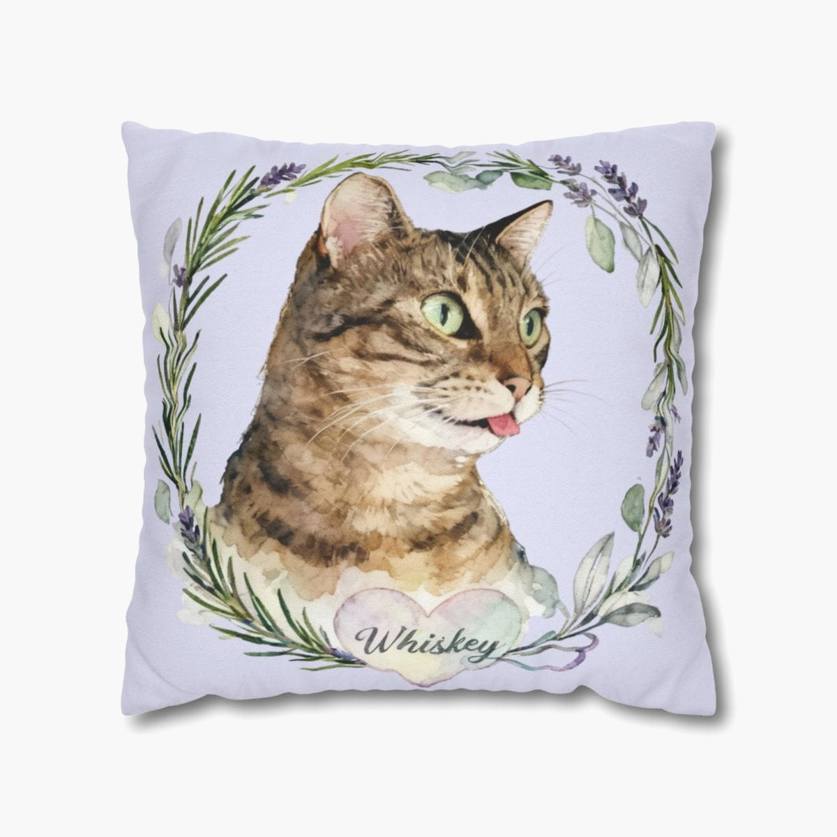Custom Herb Wreath Throw Pillow 18"X18"