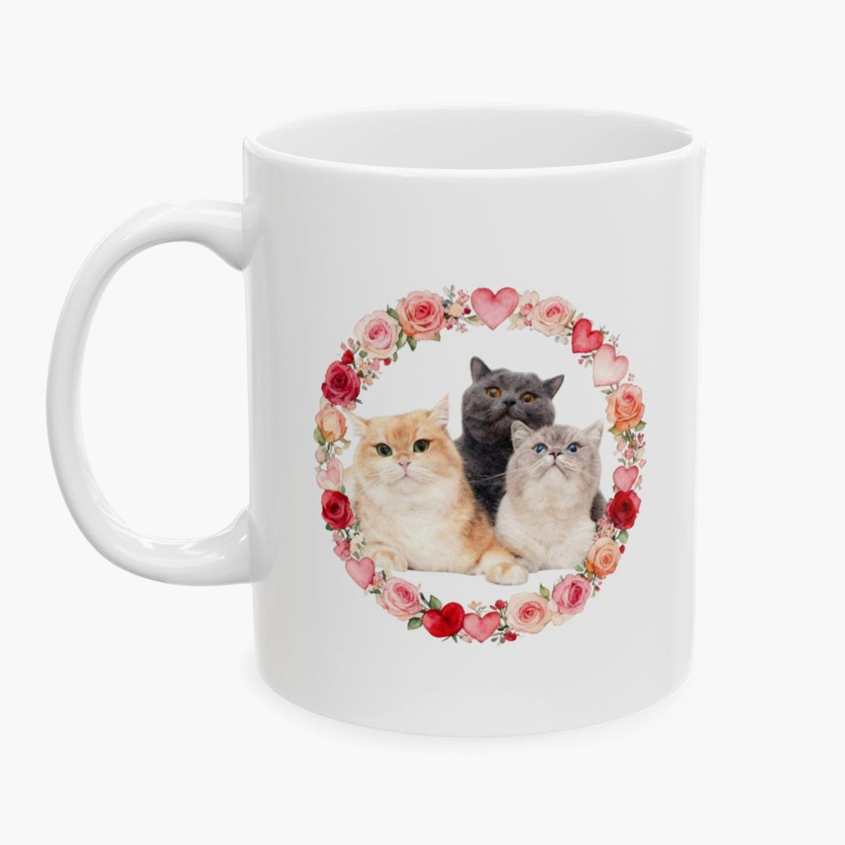 Custom Rose Wreath Mug