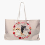 Custom Rose Wreath Weekender Bag