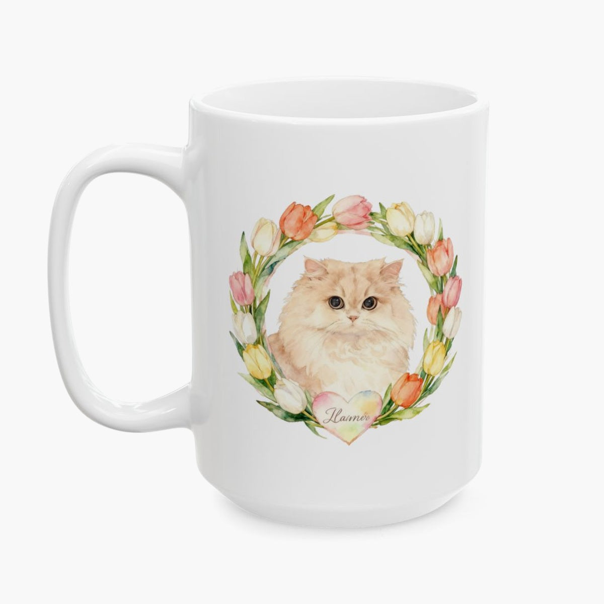Custom Tulip Wreath Mug