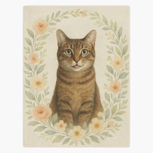 Cozy Floral Custom Pet Blanket