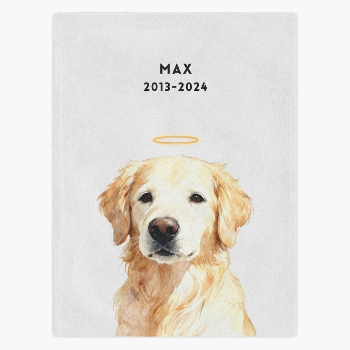 Memorial Custom Pet Blanket with Halo