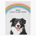 Memorial Custom Pet Blanket with Rainbow
