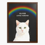 Custom Memorial Pet Portrait with Rainbow